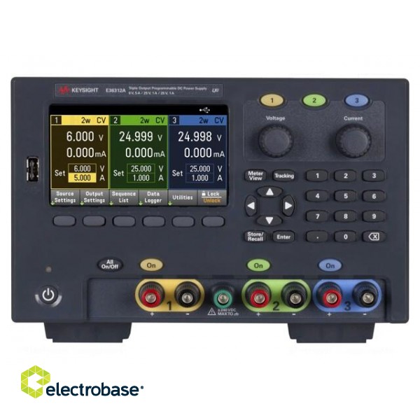 Power supply: programmable laboratory | Channels: 3 | Uout: 6VDC | 5A