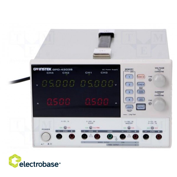 Power supply: programmable laboratory | Ch: 4 | 0÷30VDC | 0÷3A | 0÷3A image 2