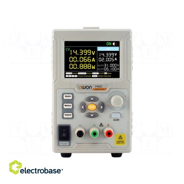 Power supply: programmable laboratory | Ch: 1 | 0÷60VDC | 0÷3A | 180W image 5