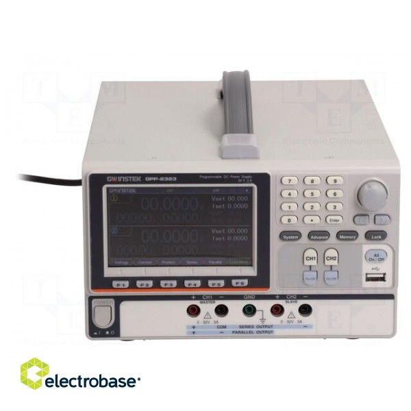 Power supply: programmable laboratory | Ch: 2 | 0÷32VDC | 0÷3A | 0÷3A image 3