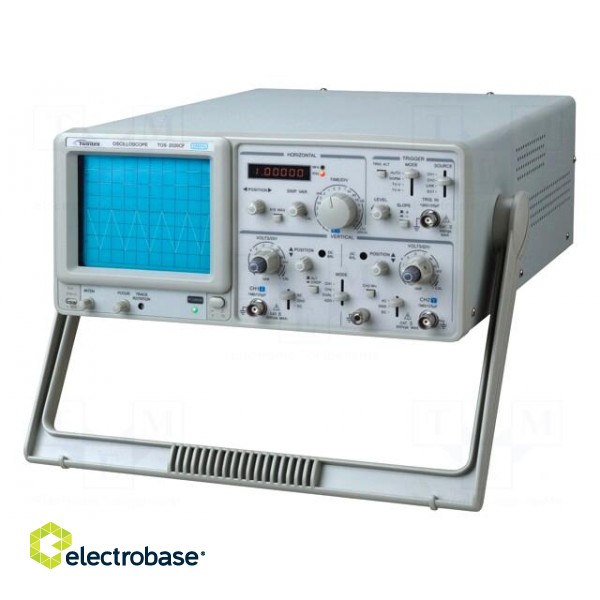Oscilloscope: analogue | 20MHz | Ch: 2 | 100÷240VAC | 1MΩ/25pF | ≤17.5ns