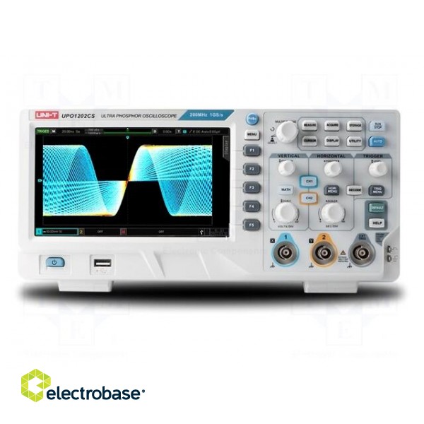 Oscilloscope: digital | Ch: 2 | 100MHz | 1Gsps | 56Mpts | LCD TFT 7" paveikslėlis 1