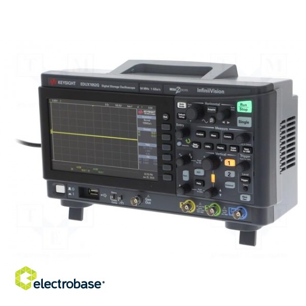 Oscilloscope: digital | Channels: 2 | ≤50MHz | 1Gsps | Rise time: ≤7ns фото 1
