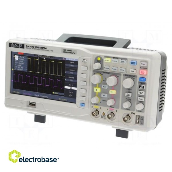 Oscilloscope: digital | Channels: 2 | ≤50MHz | LCD 7" | Rise time: 7ns фото 1