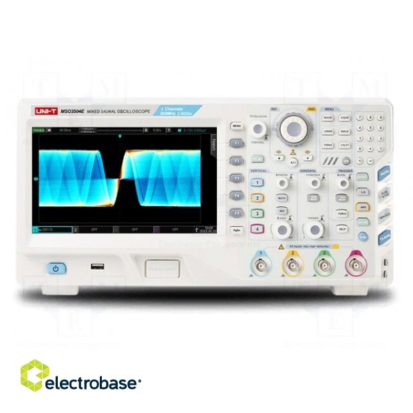 Oscilloscope: digital | Ch: 4 | 350MHz | 2,5Gsps | 250Mpts | LCD TFT 8" фото 1