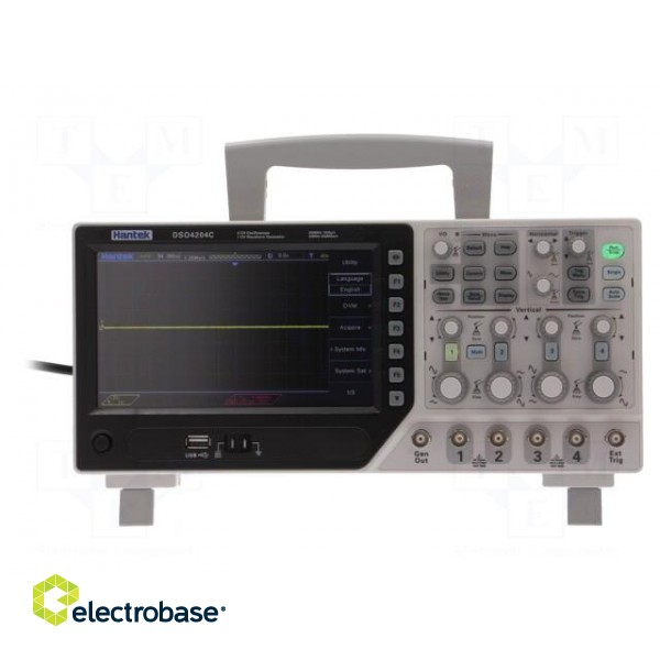 Oscilloscope: digital | DSO | Channels: 4 | ≤200MHz | 1Gsps | 64kpts/ch paveikslėlis 3
