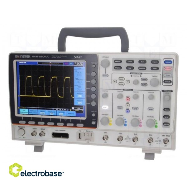 Oscilloscope: digital | DSO | Channels: 4 | ≤200MHz | LCD 8" | 2Mpts фото 1