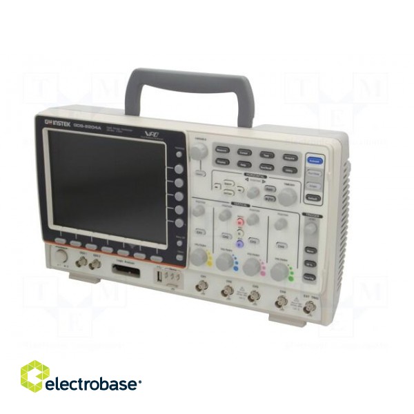 Oscilloscope: digital | DSO | Channels: 4 | ≤200MHz | LCD 8" | 2Mpts фото 4