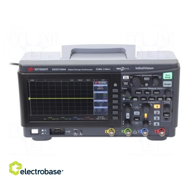 Oscilloscope: digital | DSO | Ch: 4 | 70MHz | 2Gsps | 1Mpts | LCD 7" | ≤5ns image 2