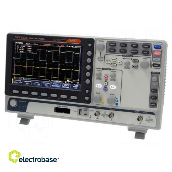 Oscilloscope: mixed signal | Channels: 2 | ≤70MHz | 1Gsps | 10Mpts image 1
