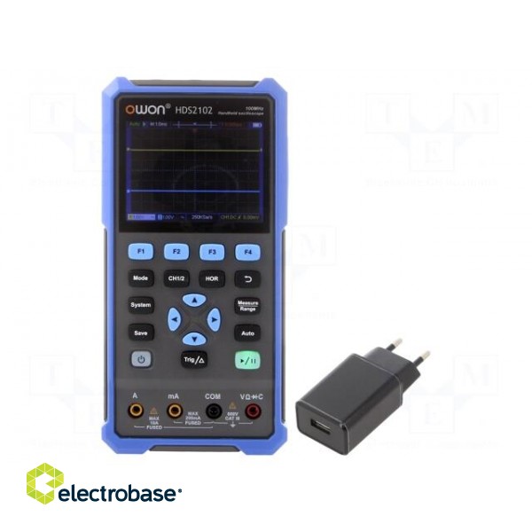 Handheld oscilloscope | 100MHz | LCD 3,5" | Ch: 2 | 500Msps | 8kpts image 1