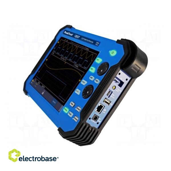 Handheld oscilloscope | 120MHz | 8bit | LCD 8" | Ch: 2 | 1Gsps | 40pts image 2