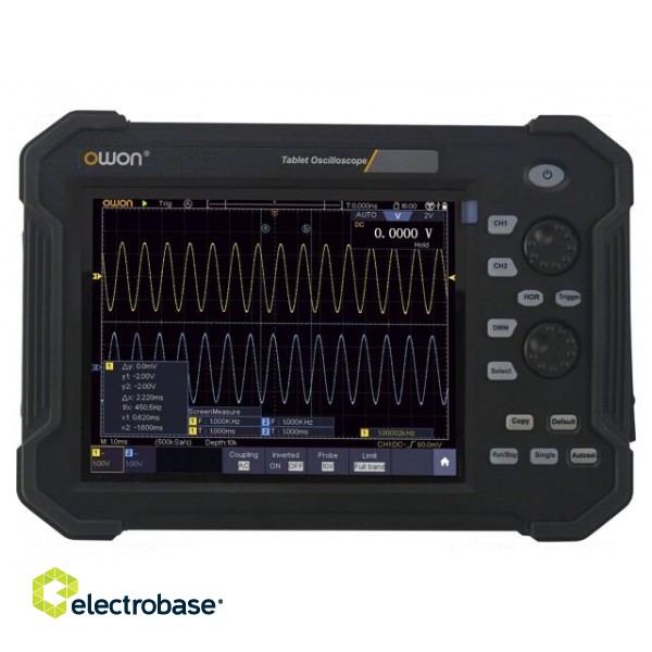 Handheld oscilloscope | 120MHz | 8bit | LCD TFT 8" | Ch: 2 | 1Gsps image 1