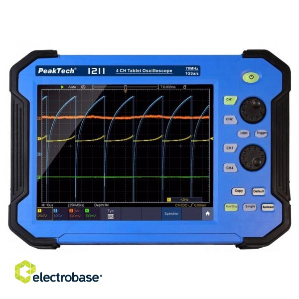 Handheld oscilloscope | 70MHz | 8bit | LCD 8" | Ch: 4 | 1Gsps | 40pts image 1