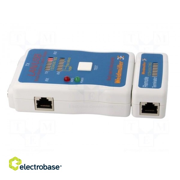 Tester: LAN wiring | Features: RJ45 test socket | IP44 | 135x65x27mm фото 7