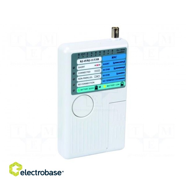 Tester: LAN wiring | LED | BNC,RJ11,RJ12,RJ45,USB image 1