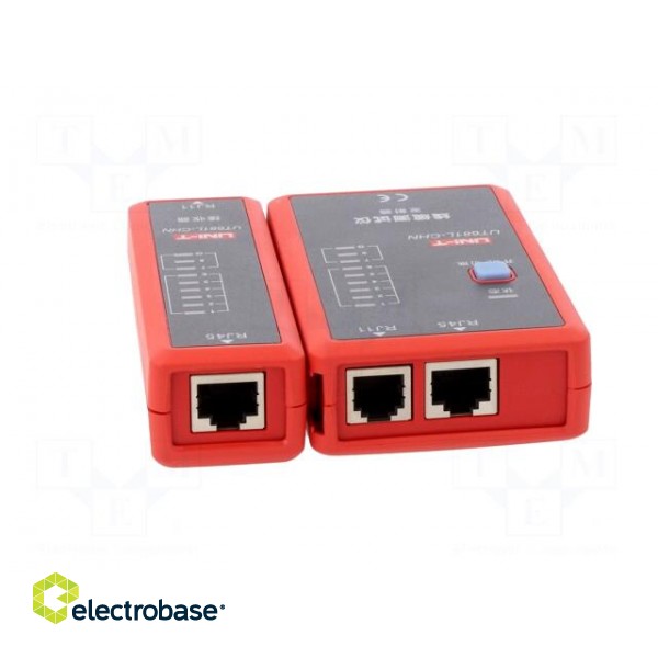 Tester: LAN wiring | Equipment: battery | Display: LED | RJ45,RJ11 фото 7