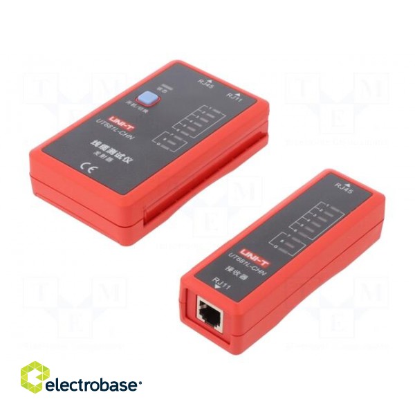 Tester: LAN wiring | Equipment: battery | Display: LED | RJ45,RJ11 фото 3