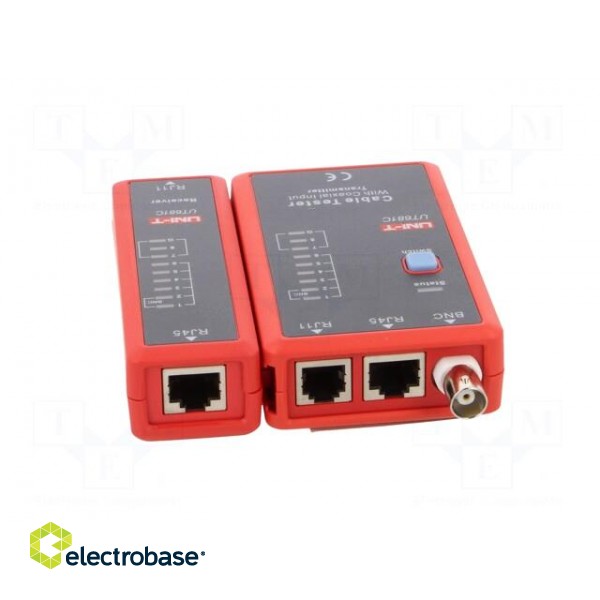 Tester: LAN wiring | Equipment: BNC adapter,battery | Display: LED image 5
