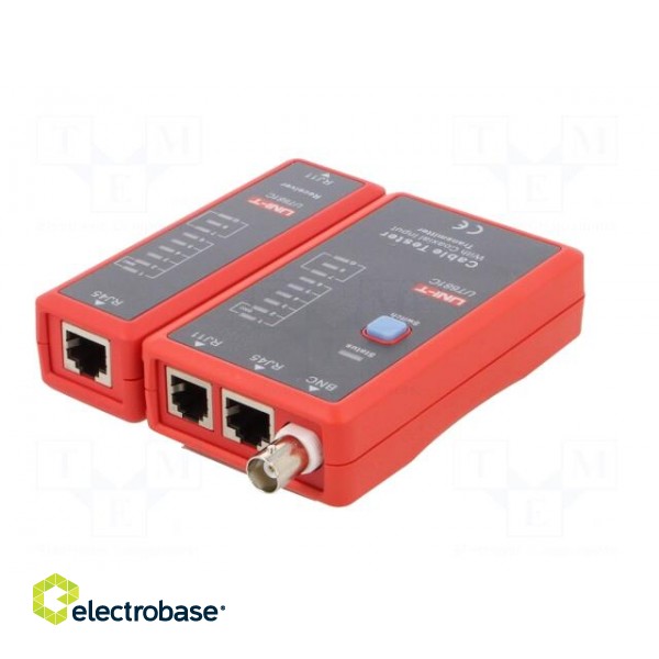 Tester: LAN wiring | Equipment: BNC adapter,battery | Display: LED image 6