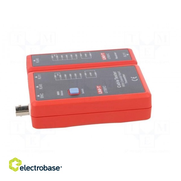 Tester: LAN wiring | Equipment: BNC adapter,battery | Display: LED image 7