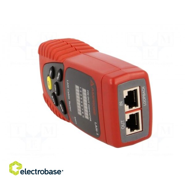 Tester: LAN wiring | Dim: 130x56x38mm | Measured cable l: max.300m image 4