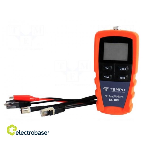 Tester: wiring system | LCD | Measured cable l: 2÷3m | RJ11,RJ45 фото 2
