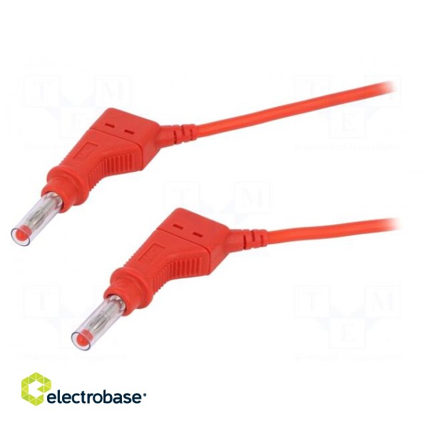 Connection cable | 32A | banana plug 4mm,both sides | Len: 1m | red