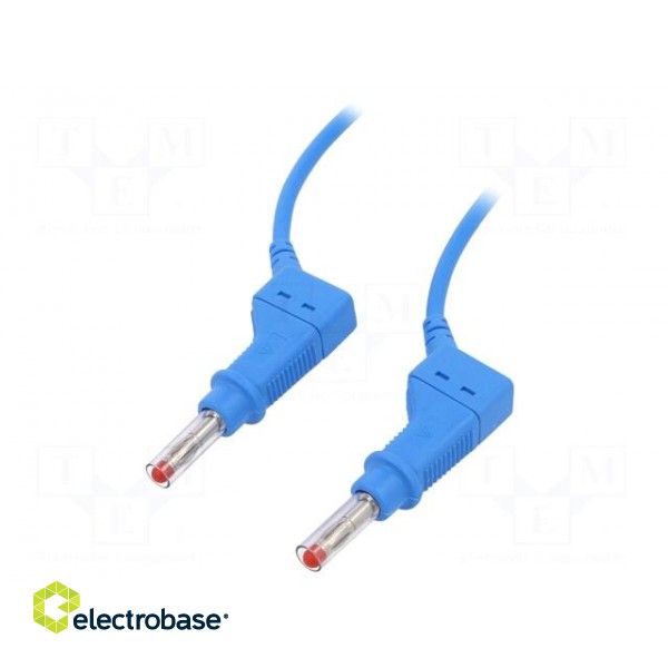 Connection cable | 32A | banana plug 4mm,both sides | Len: 1m | blue