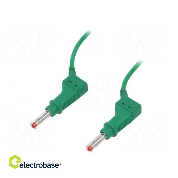 Connection cable | 32A | banana plug 4mm,both sides | Len: 1m | green