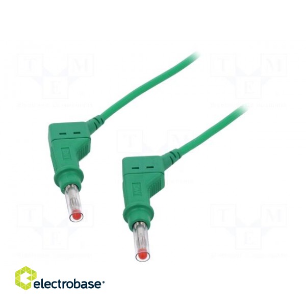 Connection cable | 32A | banana plug 4mm,both sides | Len: 2m | green