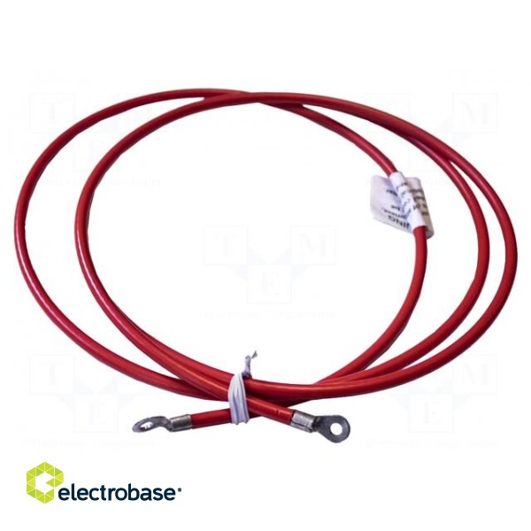 Ground/earth cable | ring terminal,both sides | Len: 1.5m | orange