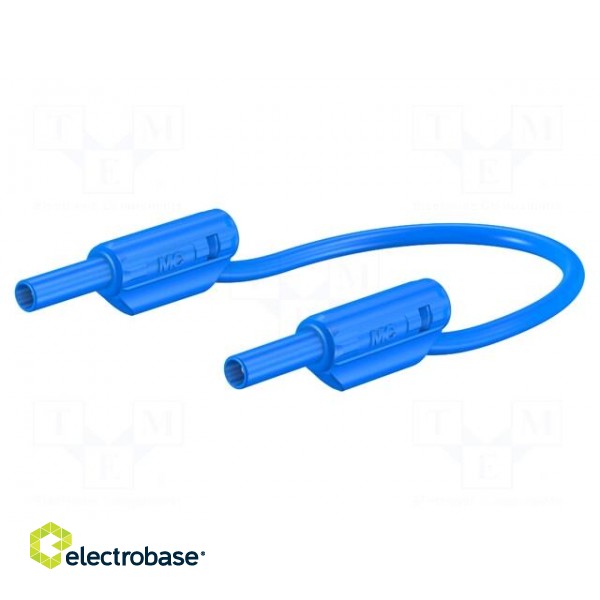 Test lead | 10A | banana plug 2mm,both sides | Urated: 600V | blue