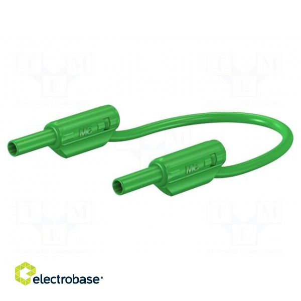 Test lead | 10A | banana plug 2mm,both sides | Urated: 600V | green