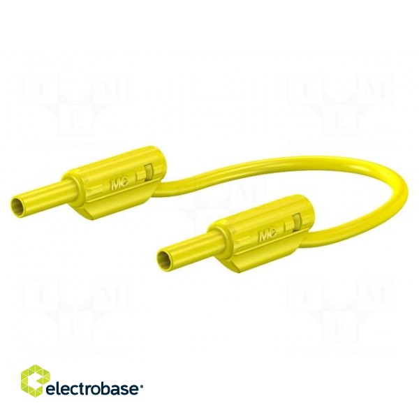 Test lead | 10A | banana plug 2mm,both sides | Urated: 600V | yellow