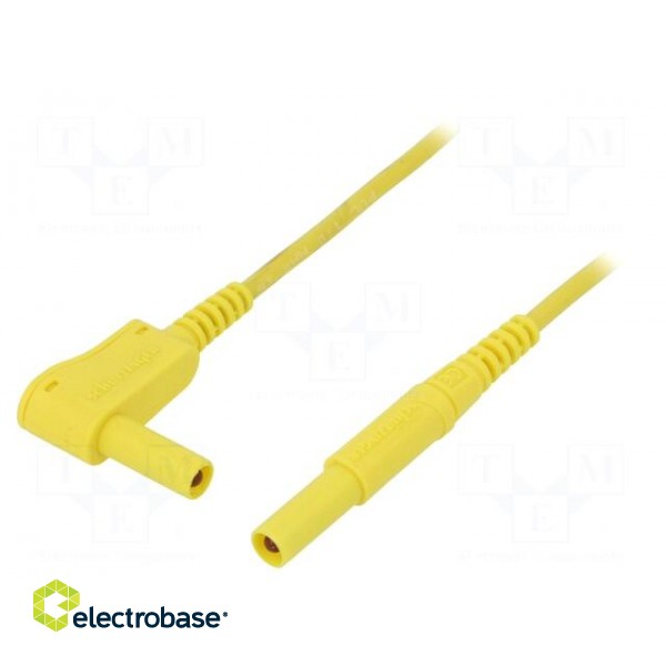 Test lead | 16A | 4mm banana plug-4mm banana plug | Len: 1m | yellow
