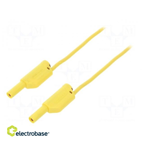 Test lead | 16A | 4mm banana plug-4mm banana plug | Len: 1m | yellow