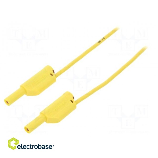 Test lead | 16A | 4mm banana plug-4mm banana plug | Len: 2m | yellow