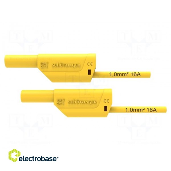 Test lead | 16A | banana plug 4mm,both sides | Urated: 1kV | Len: 1m