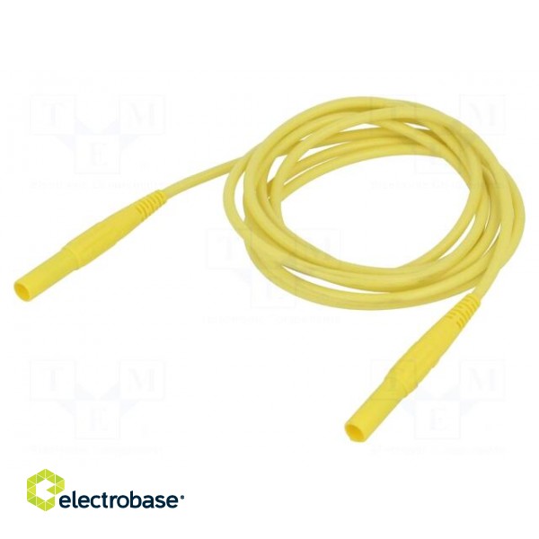 Test lead | 19A | banana plug 4mm x2 | insulated | Urated: 1kV | Len: 2m