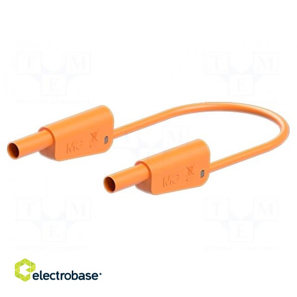Test lead | 19A | banana plug 4mm,both sides | Urated: 1000V | orange