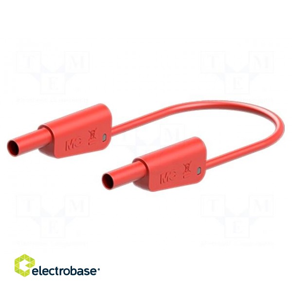 Test lead | 19A | banana plug 4mm,both sides | Urated: 1000V | red
