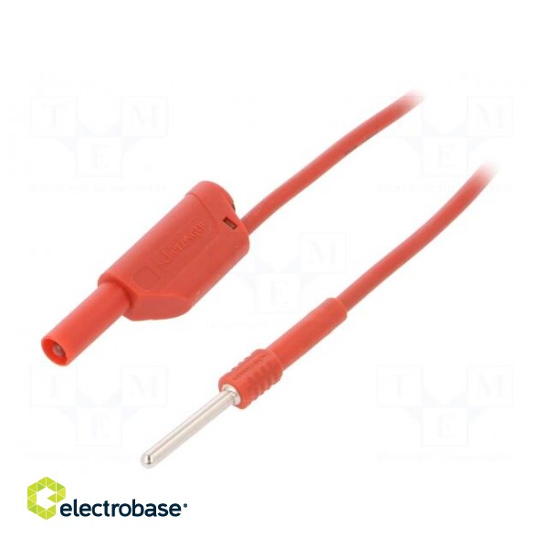 Test lead | 19A | 4mm banana plug-3,5mm banana plug | Len: 1m | red