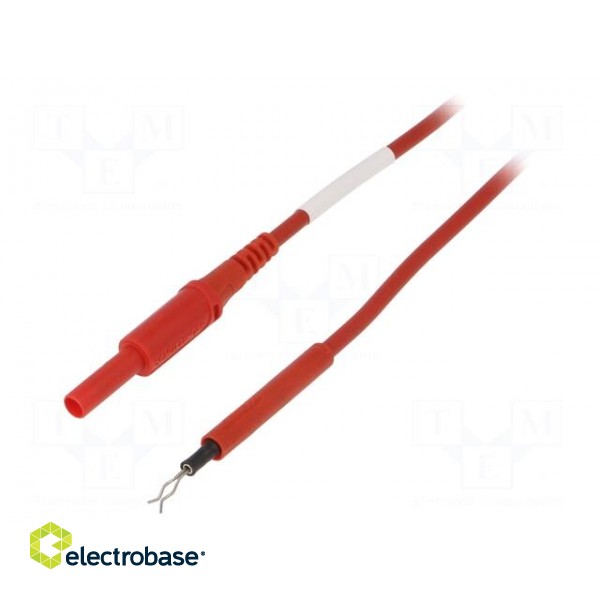 Test lead | 19A | 4mm banana plug-probe tip | Len: 1m | red