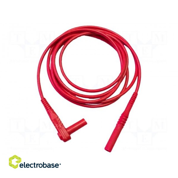 Test lead | 20A | banana plug 4mm,angular banana plug 4mm | Len: 1m