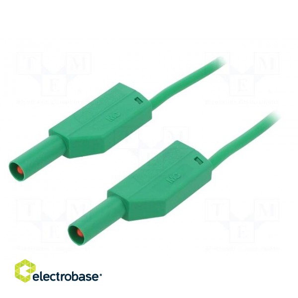 Test lead | 32A | banana plug 4mm,both sides | Len: 1m | green