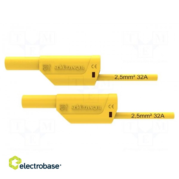 Test lead | 32A | banana plug 4mm,both sides | Urated: 1kV | Len: 0.5m