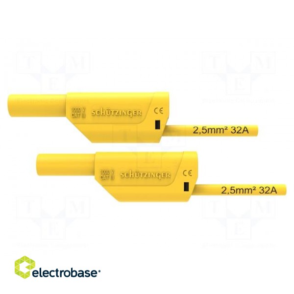 Test lead | 32A | banana plug 4mm,both sides | Urated: 1kV | Len: 1m