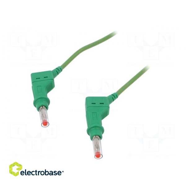 Test lead | 32A | banana plug 4mm,both sides | Urated: 600V | green