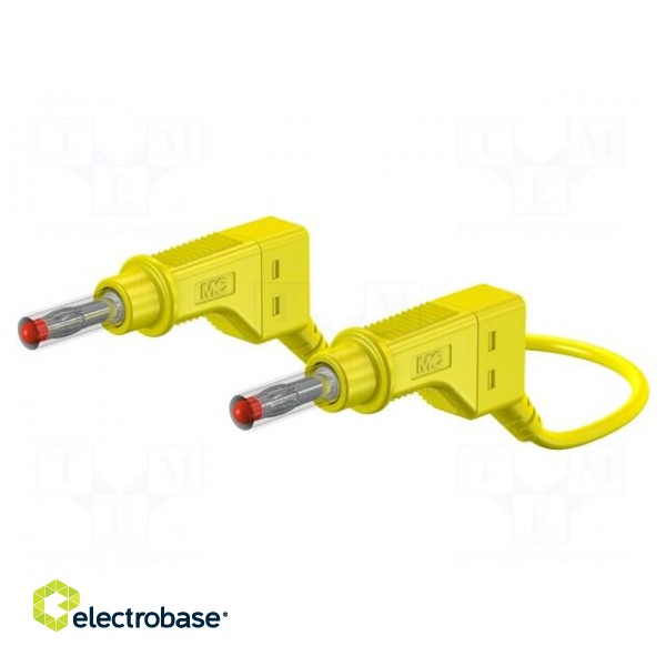 Test lead | 32A | banana plug 4mm,both sides | Urated: 600V | yellow